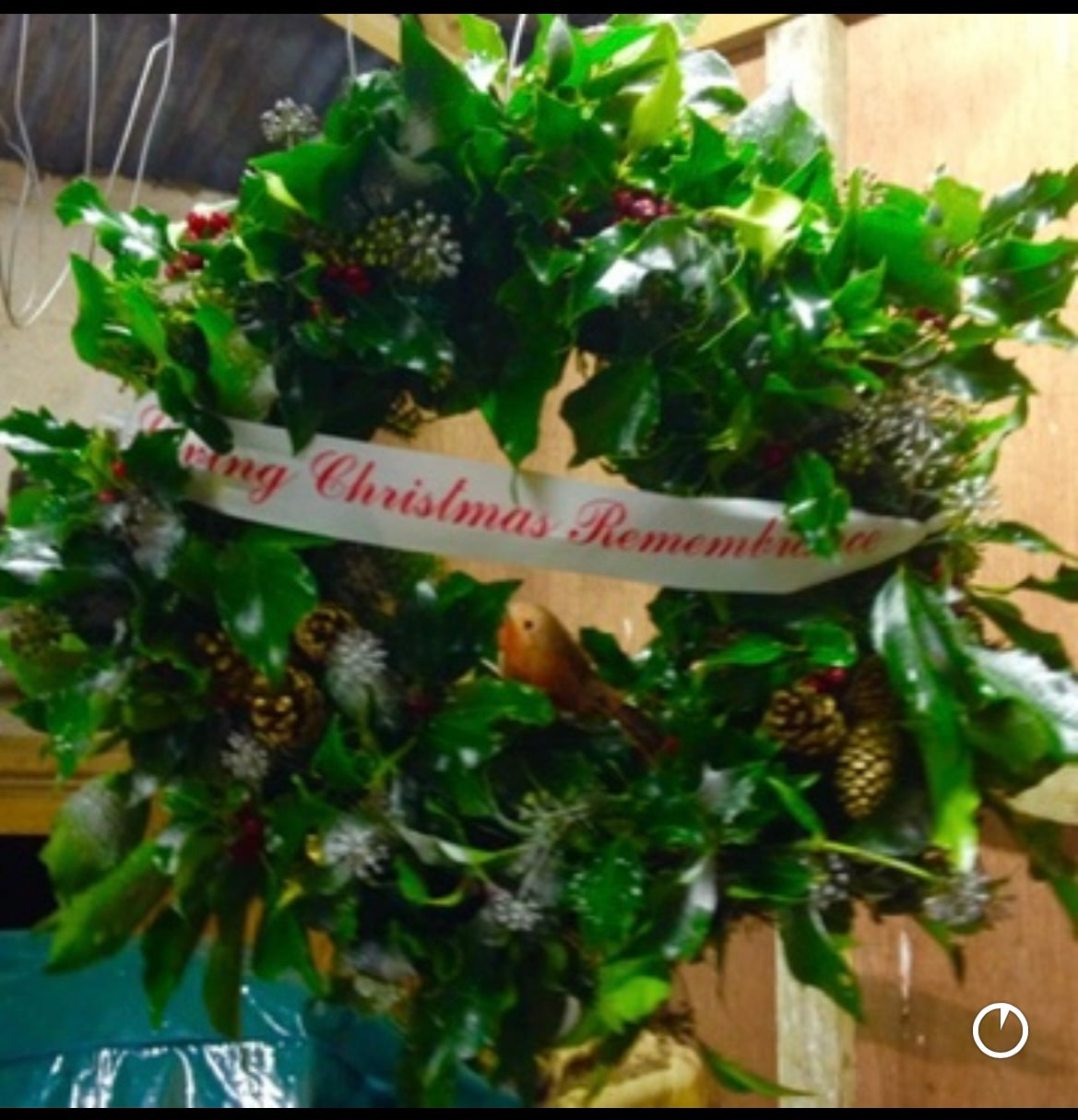 Circular Christmas “In Loving Remembrance” Wreath